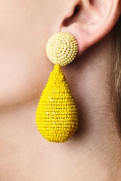 Sachin & Babi Earrings<Alena Earrings - Smooth Beads White/jet