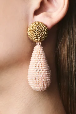 Sachin & Babi Earrings<Alena Earrings - Smooth Beads White/jet