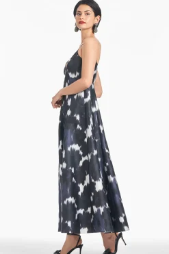 Sachin & Babi Fit & Flare|Midi<Allesandra Dress - Dark as Night Ikat Darkasnightikat