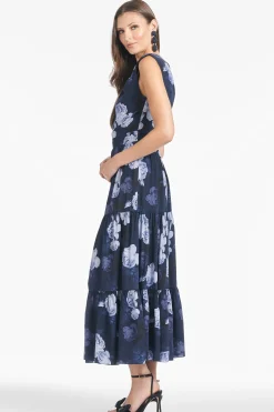 Sachin & Babi A-line|Long<Anaisha Dress - Midnight Glacial Rose Midnightglacialrose