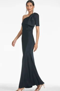 Sachin & Babi One Shoulder<Aubrey Gown - Black