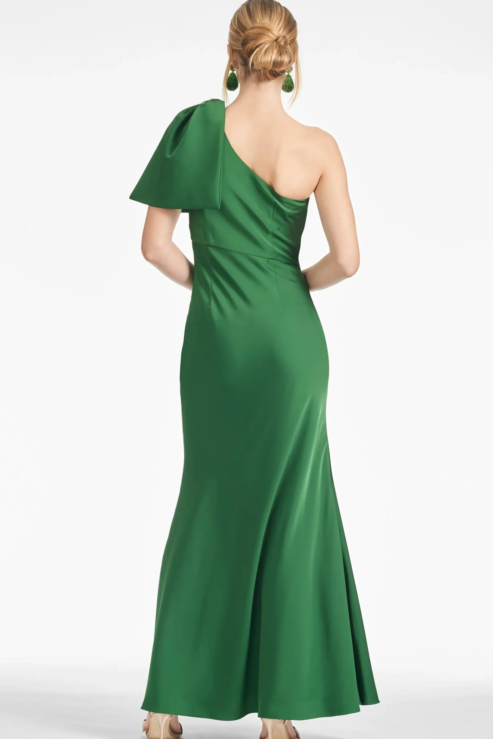 Sachin & Babi One Shoulder<Aubrey Gown - Emerald