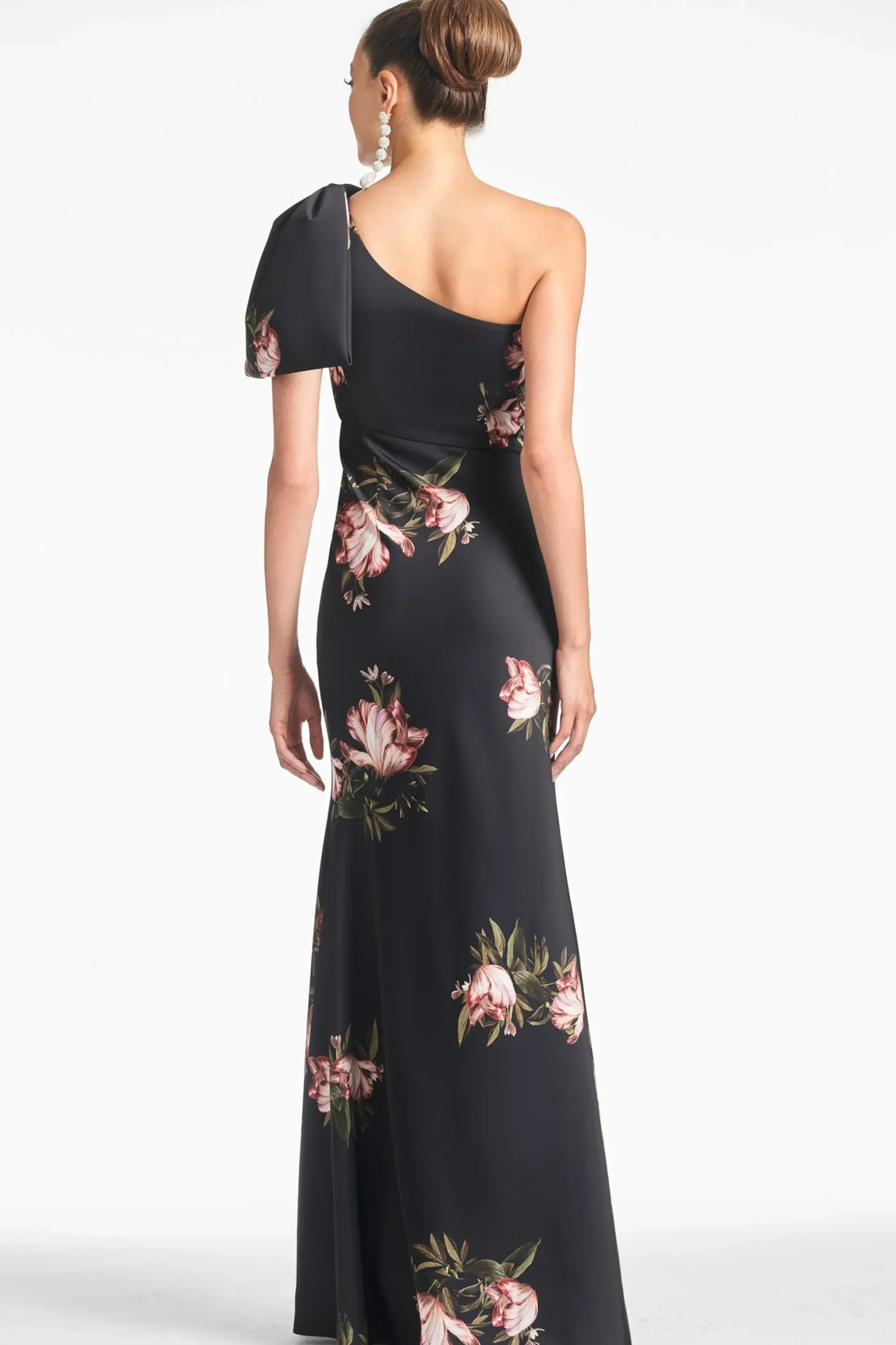 Sachin & Babi One Shoulder<Aubrey Gown - Noir Blossom Noirblossom