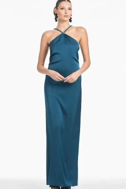 Sachin & Babi Sleeveless<Becca Gown - Bottle Green Bottlegreen
