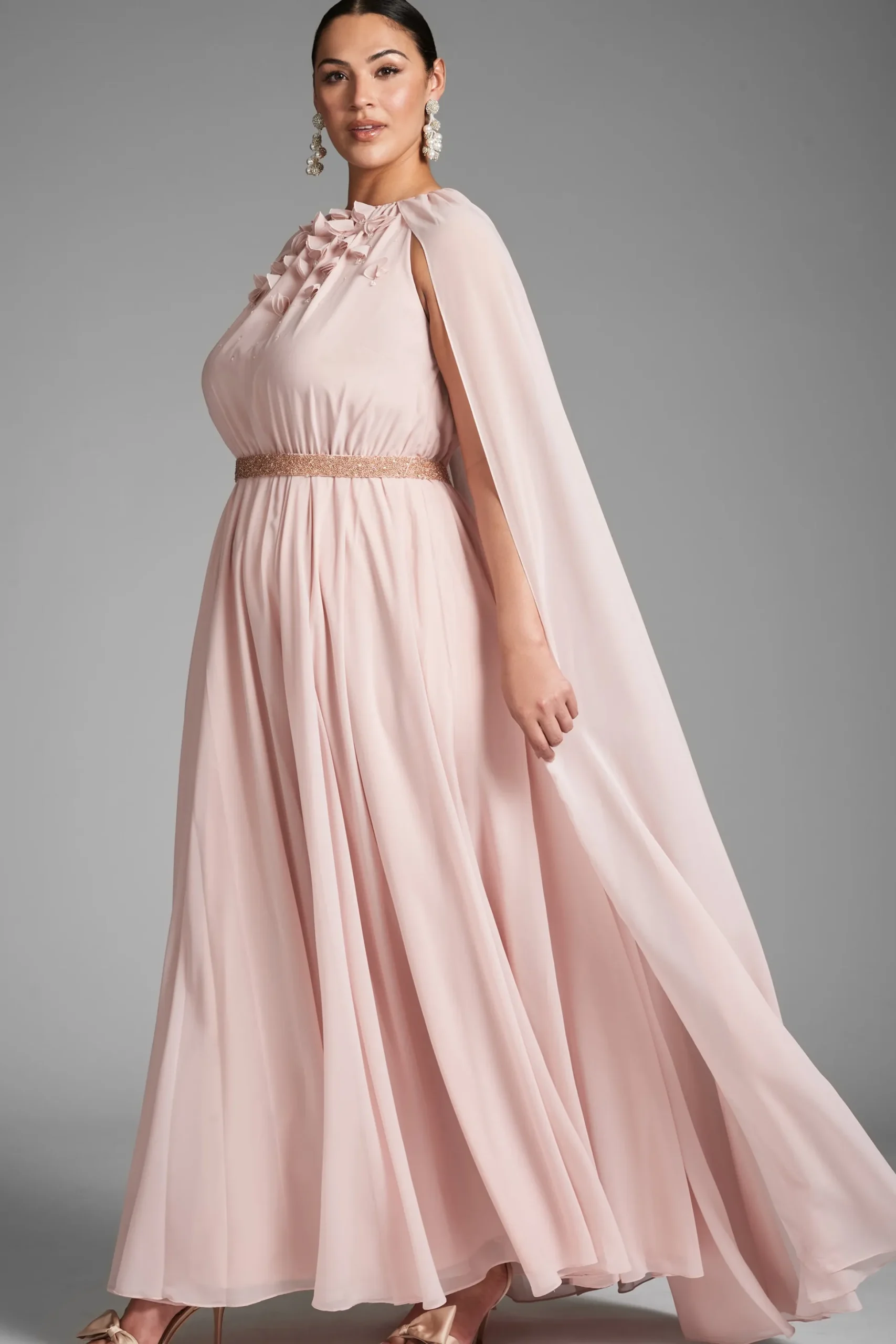 Sachin & Babi Plus Sizes|Sleeveless<Belladonna Gown - Petal
