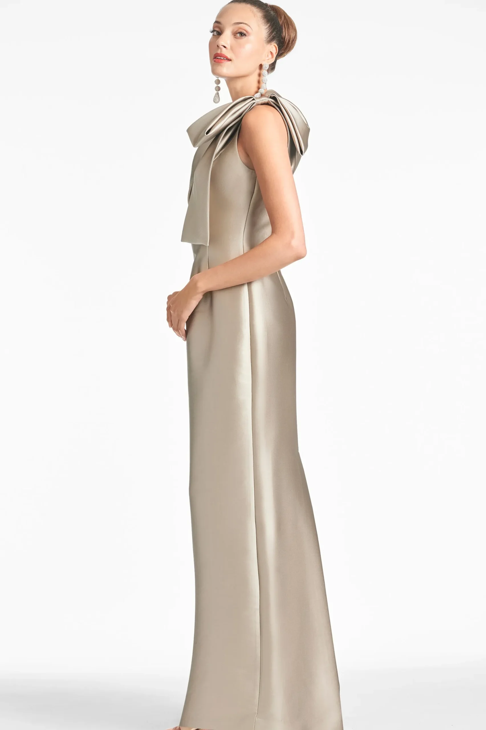 Sachin & Babi One Shoulder<Bonnie Gown - Pewter