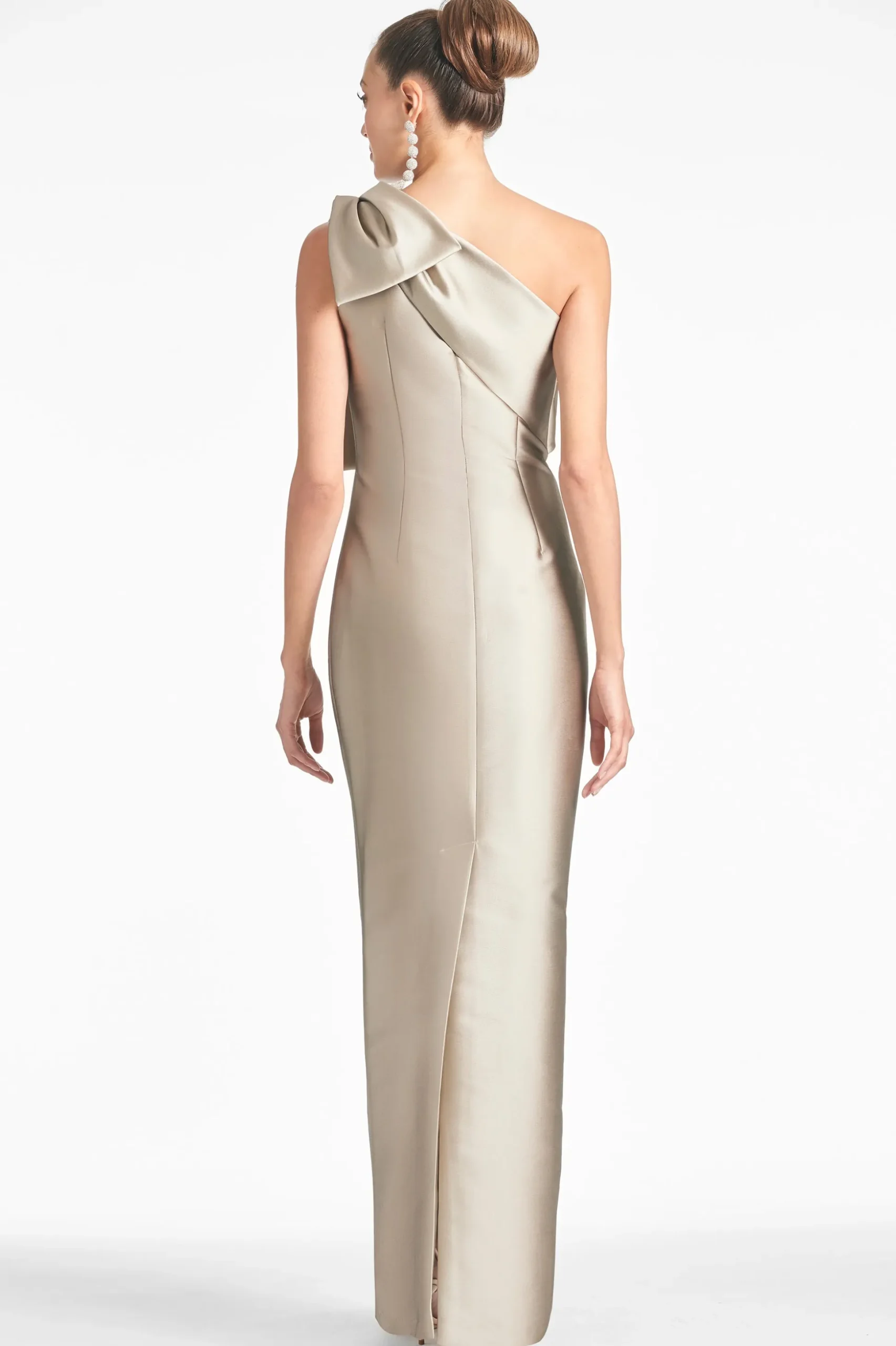 Sachin & Babi One Shoulder<Bonnie Gown - Pewter