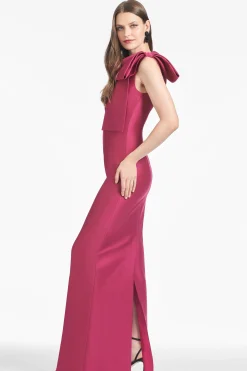 Sachin & Babi One Shoulder<Bonnie Gown - Rhodolite