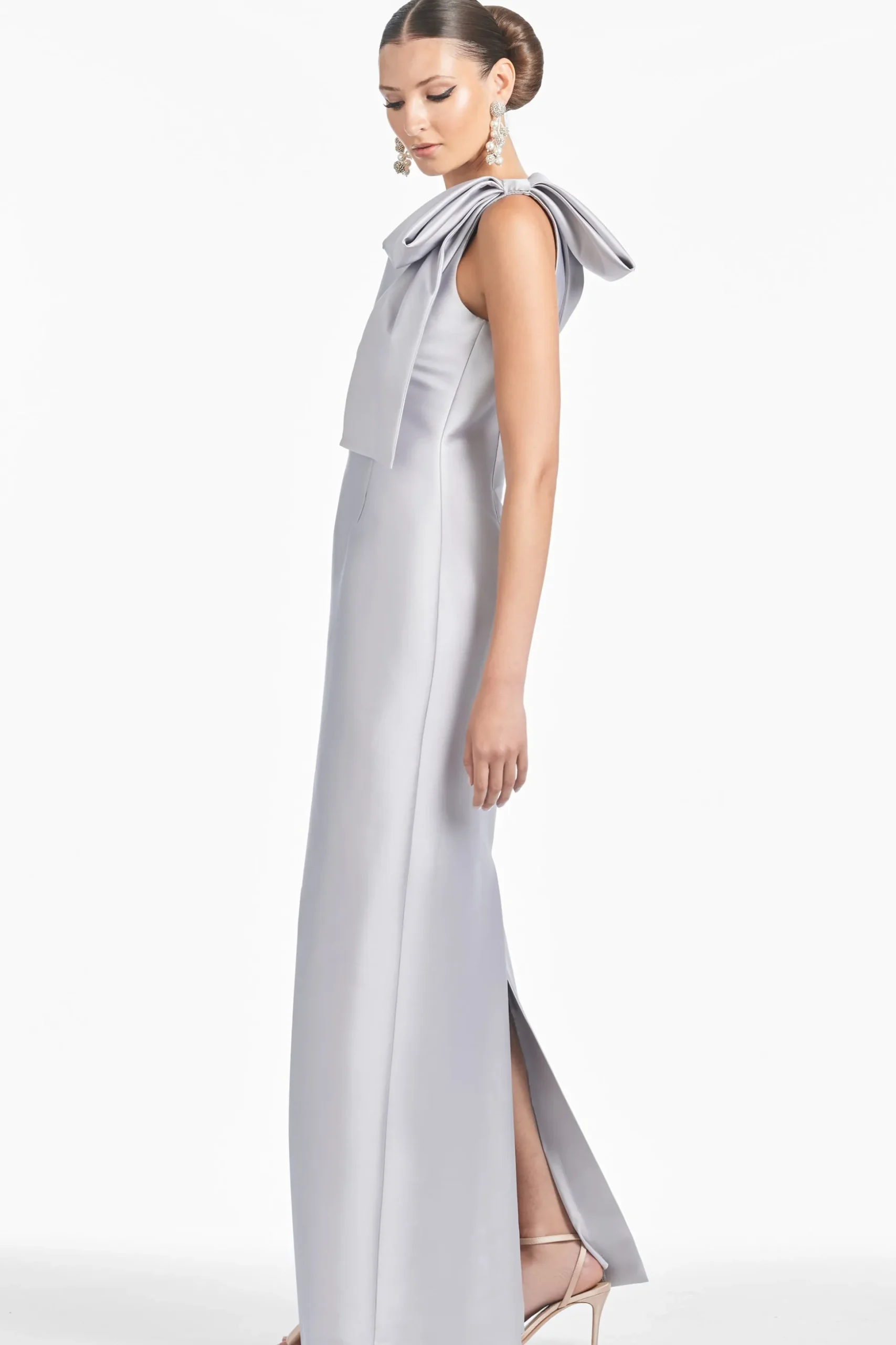 Sachin & Babi One Shoulder<Bonnie Gown - Silver