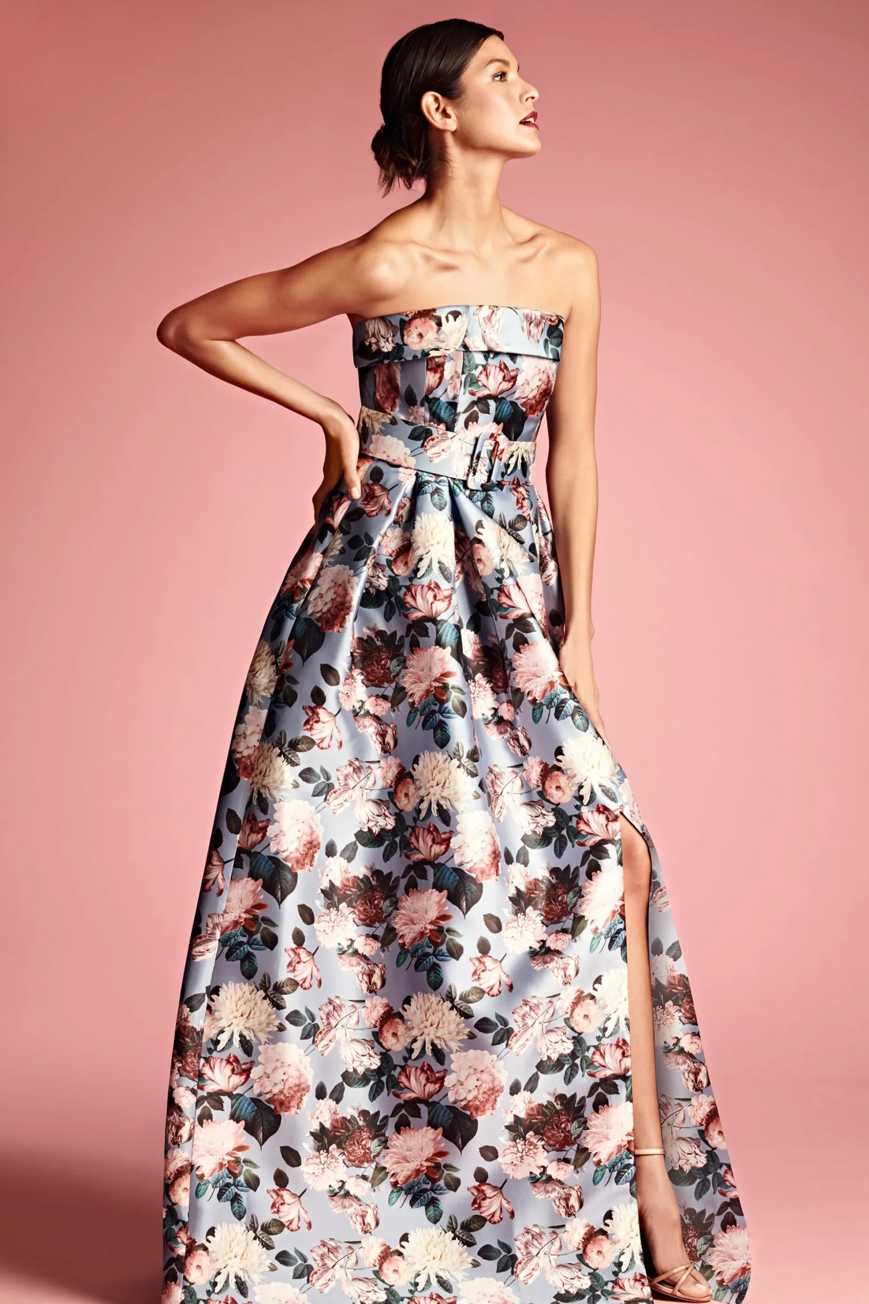 Sachin & Babi Plus Sizes|Strapless<Brielle Gown - Ice Blue Garden Icebluegarden