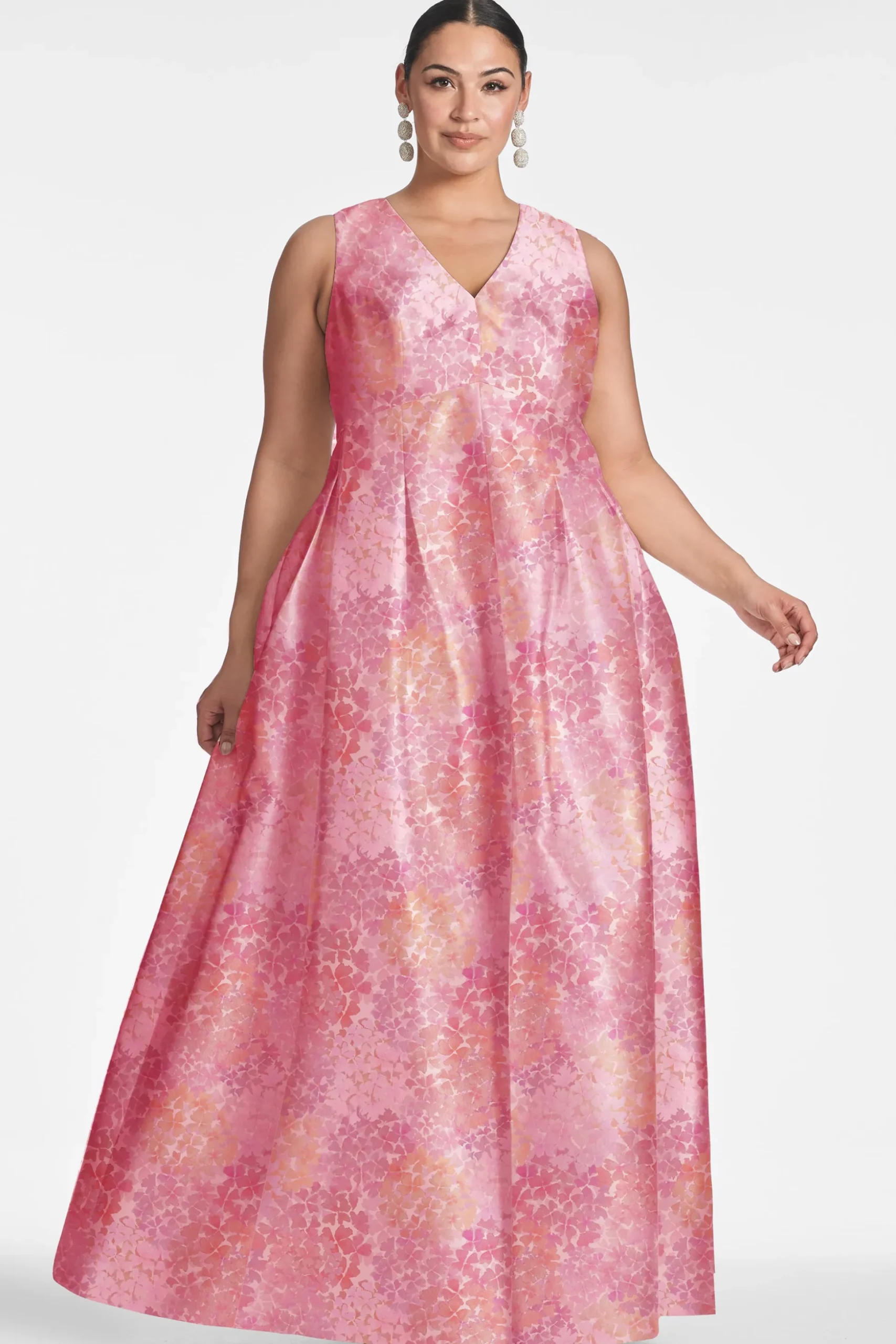 Sachin & Babi Sleeveless<Brooke Gown - Light Sunset Hydrangea Lightsunsethydrangea
