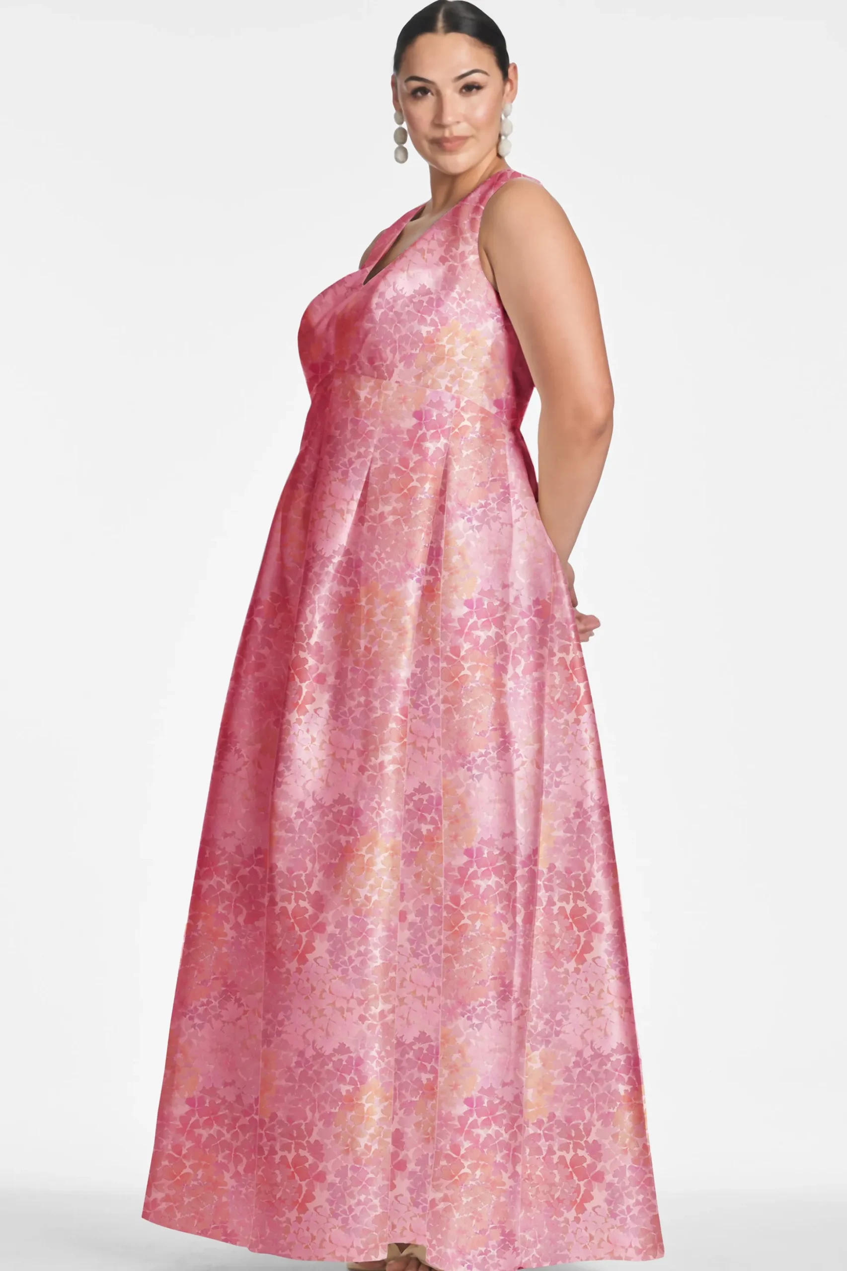 Sachin & Babi Sleeveless<Brooke Gown - Light Sunset Hydrangea Lightsunsethydrangea