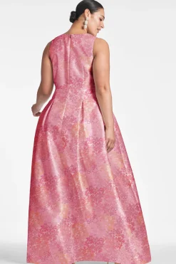 Sachin & Babi Sleeveless<Brooke Gown - Light Sunset Hydrangea Lightsunsethydrangea