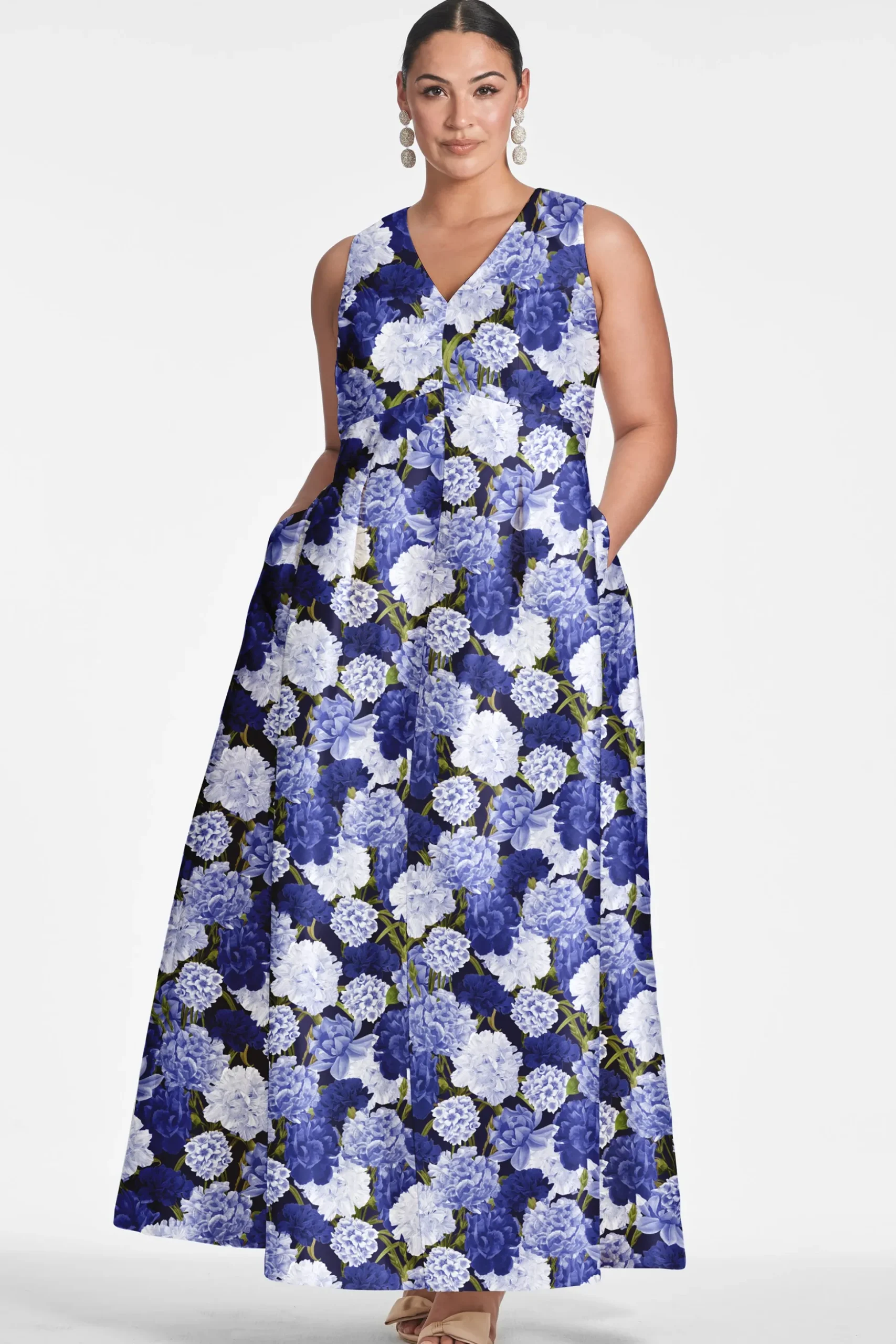 Sachin & Babi Plus Sizes|Sleeveless<Brooke Gown - Rosa Azurro Rosaazurro
