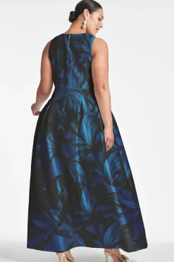 Sachin & Babi Plus Sizes|Sleeveless<Brooke Gown - Tonal Petal Tonalpetal