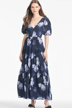 Sachin & Babi Plus Sizes|A-line<Carina Dress - Midnight Glacial Rose Midnightglacialrose