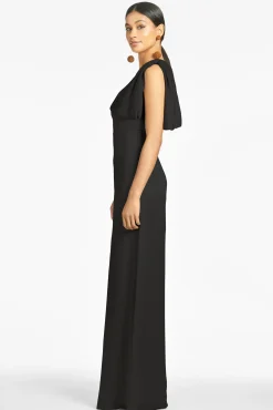 Sachin & Babi Plus Sizes|One Shoulder<Chelsea Gown - Black