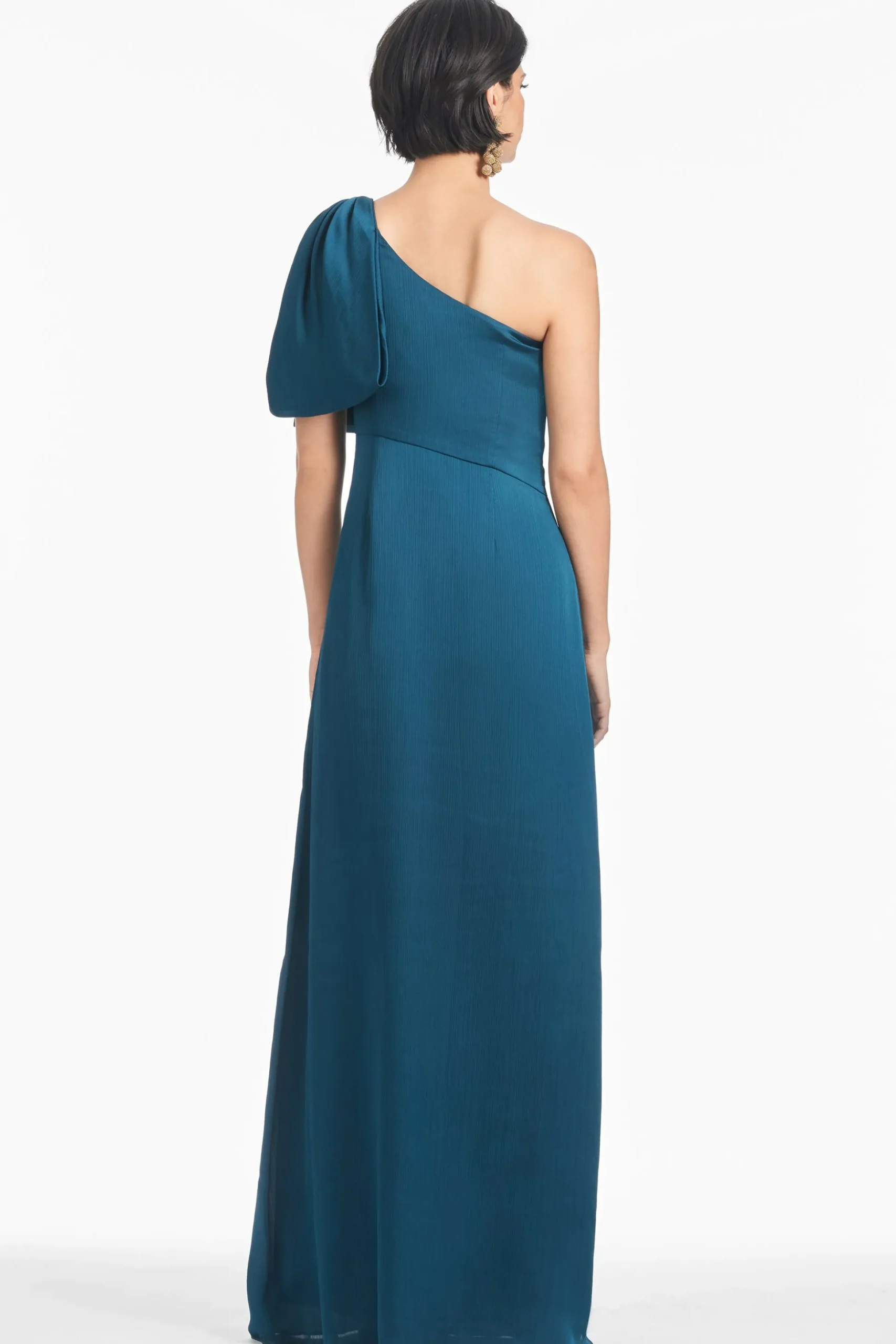 Sachin & Babi One Shoulder<Chelsea Gown - Bottle Green Bottlegreen