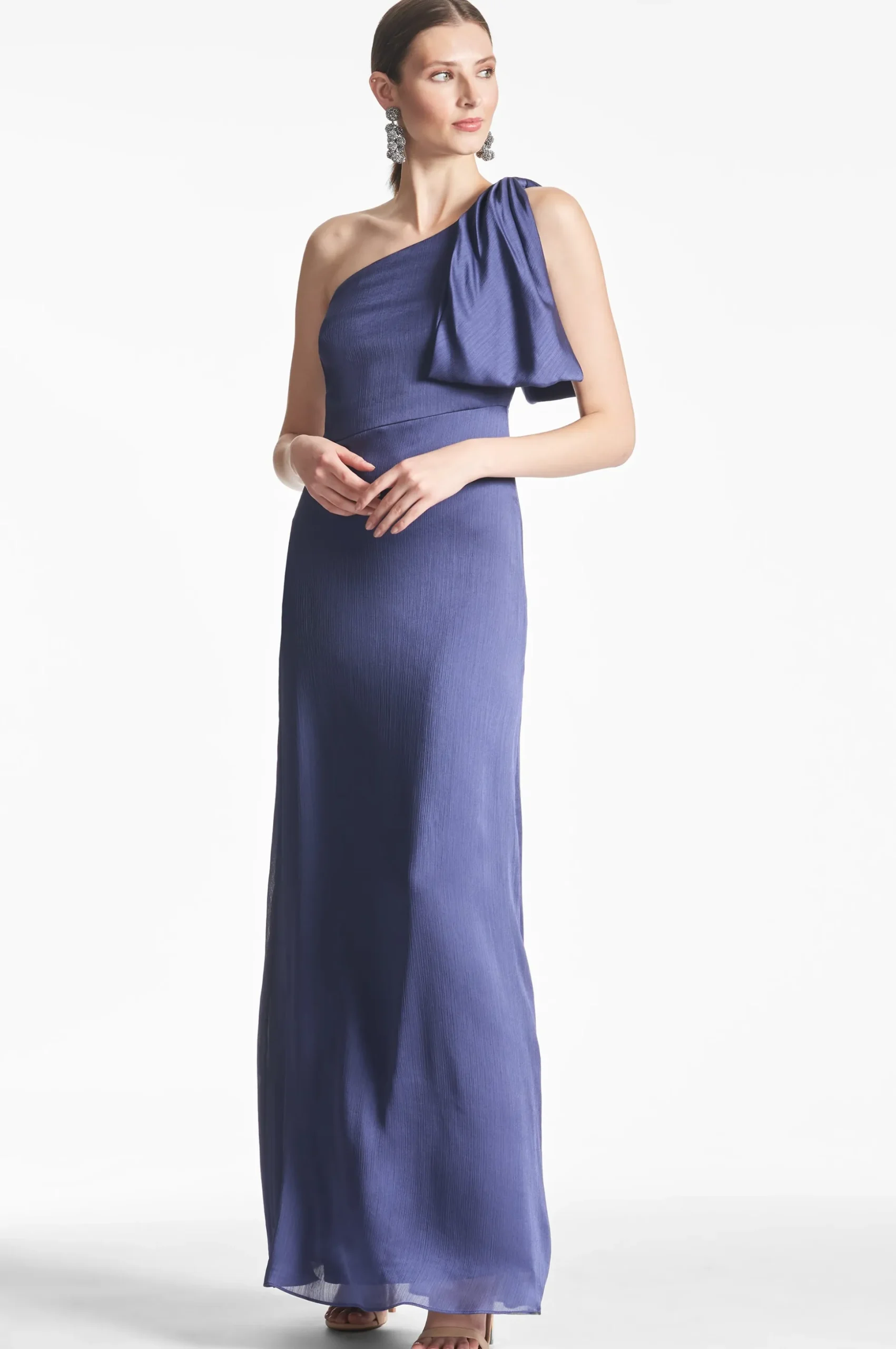Sachin & Babi Plus Sizes|One Shoulder<Chelsea Gown - Deep Cobalt Deepcobalt