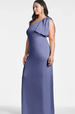 Sachin & Babi Plus Sizes|One Shoulder<Chelsea Gown - Deep Cobalt Deepcobalt