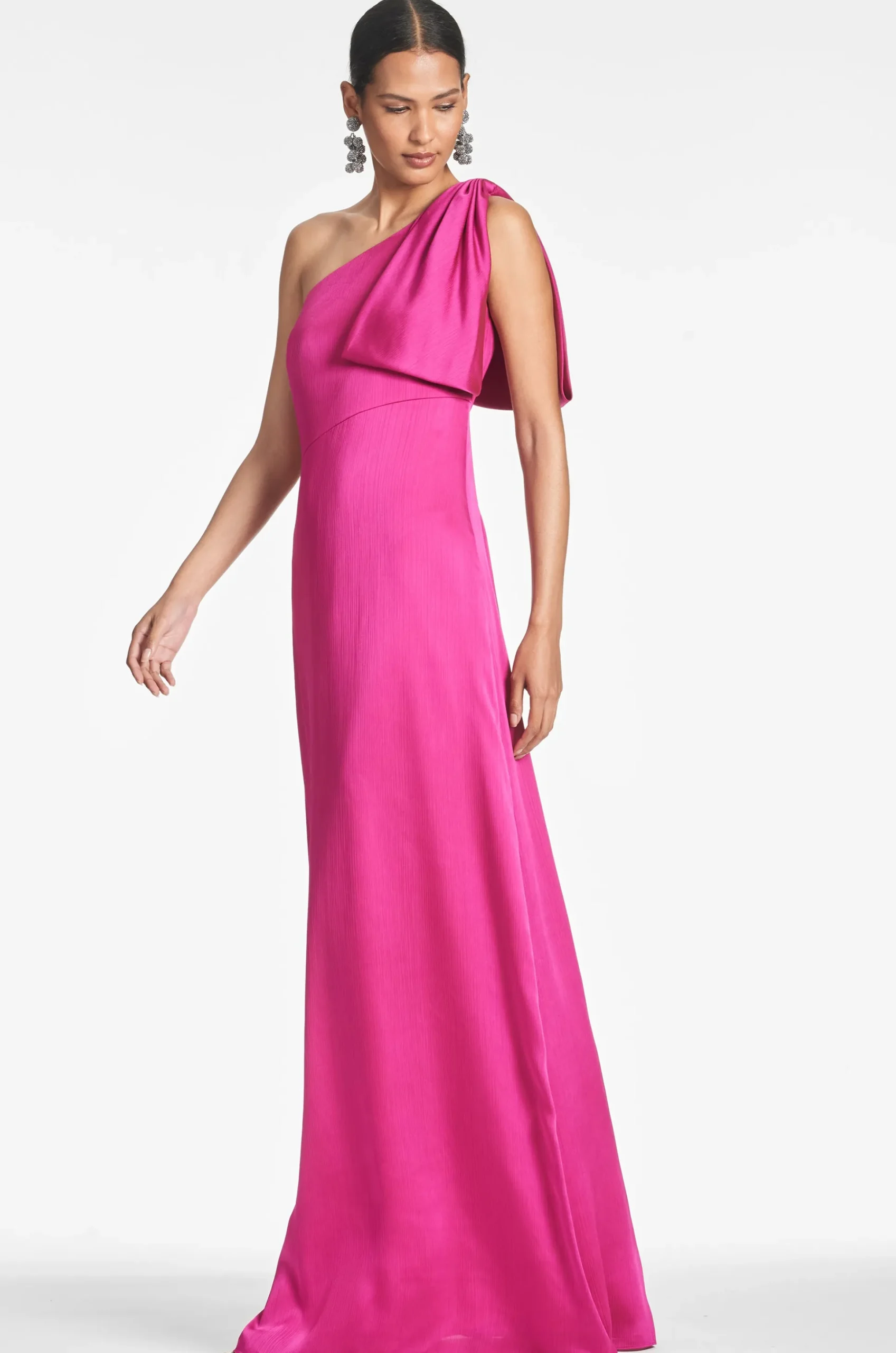 Sachin & Babi Plus Sizes|One Shoulder<Chelsea Gown - Dragonfruit