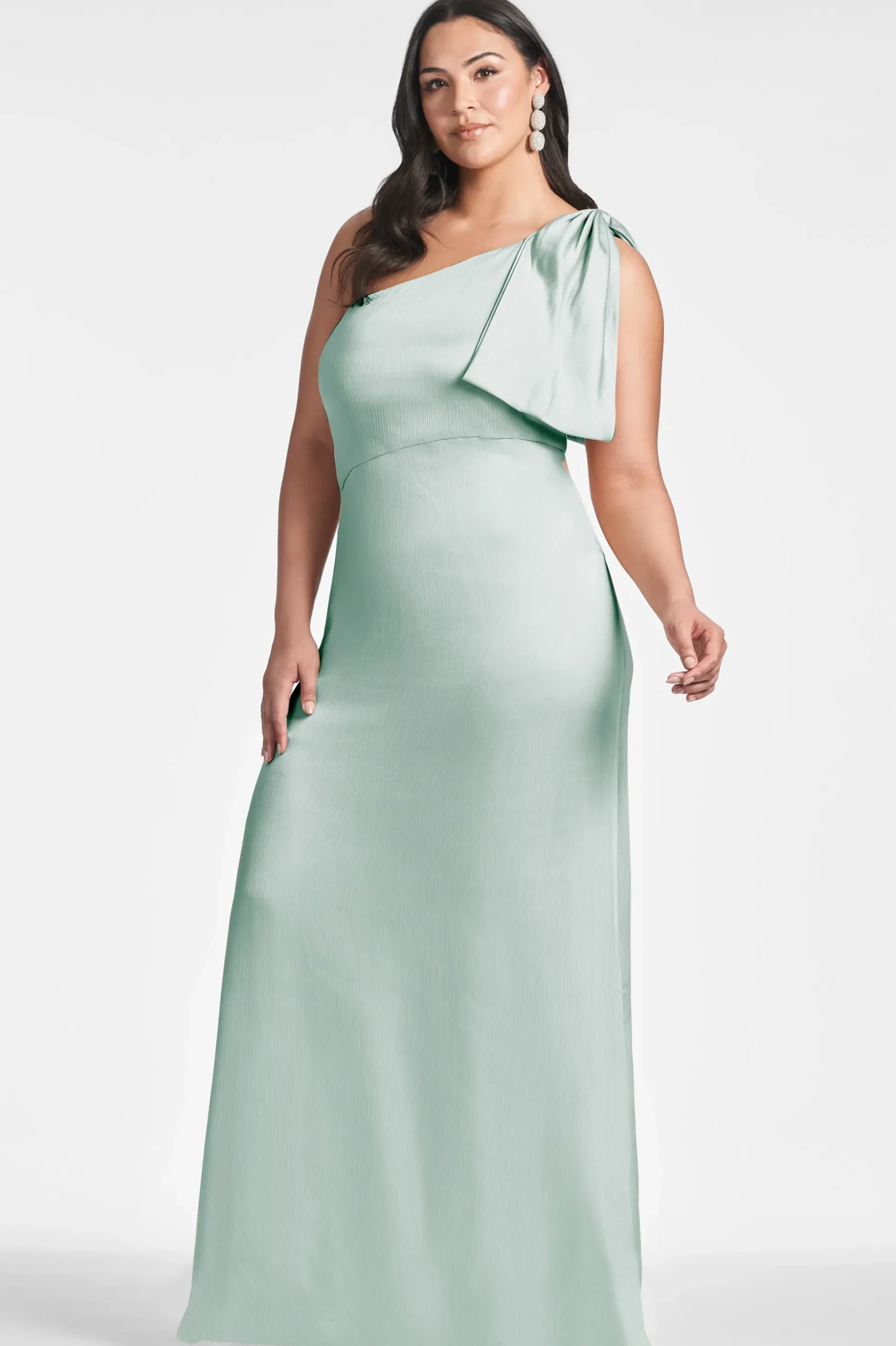 Sachin & Babi Plus Sizes|One Shoulder<Chelsea Gown - Jade