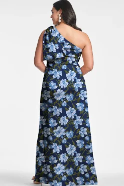 Sachin & Babi Plus Sizes|One Shoulder<Chelsea Gown - Ocean Blue Magnolia Oceanbluemagnolia