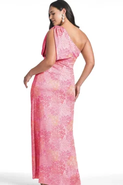 Sachin & Babi Plus Sizes|One Shoulder<Chelsea Gown - Pastel Sunset Hydrangea Pastelsunsethydrangea