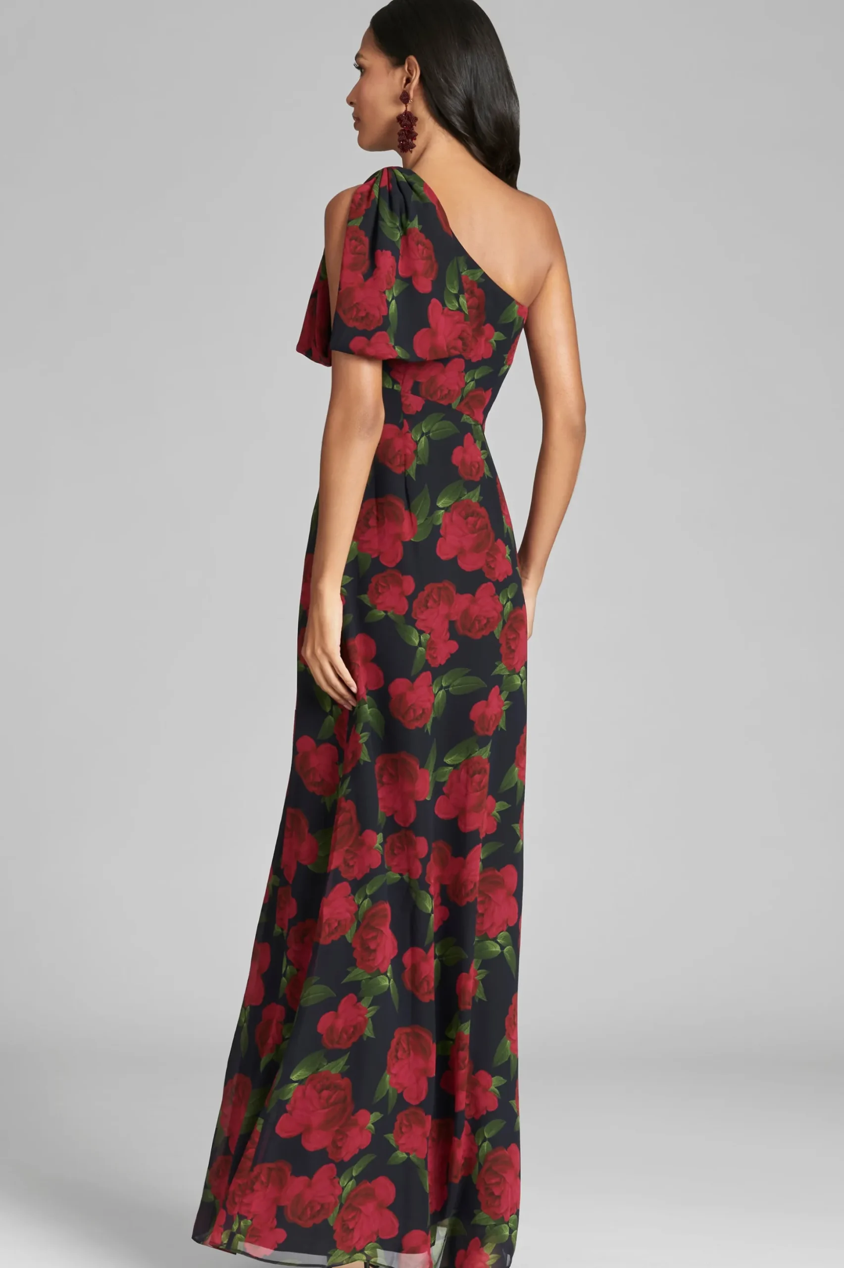 Sachin & Babi One Shoulder<Chelsea Gown - Ruby Tea Roses Rubytearoses
