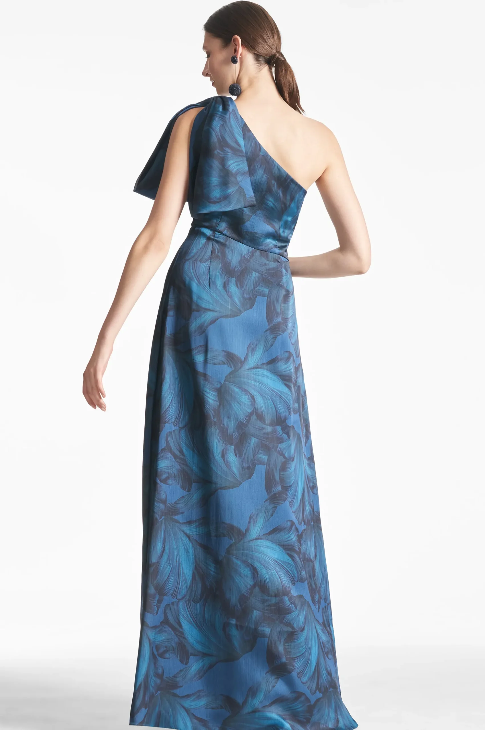 Sachin & Babi Plus Sizes|One Shoulder<Chelsea Gown - Tonal Petal Tonalpetal
