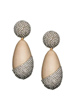 Sachin & Babi Earrings<Christina Earrings - Wood / Crystals Pantowood&amber