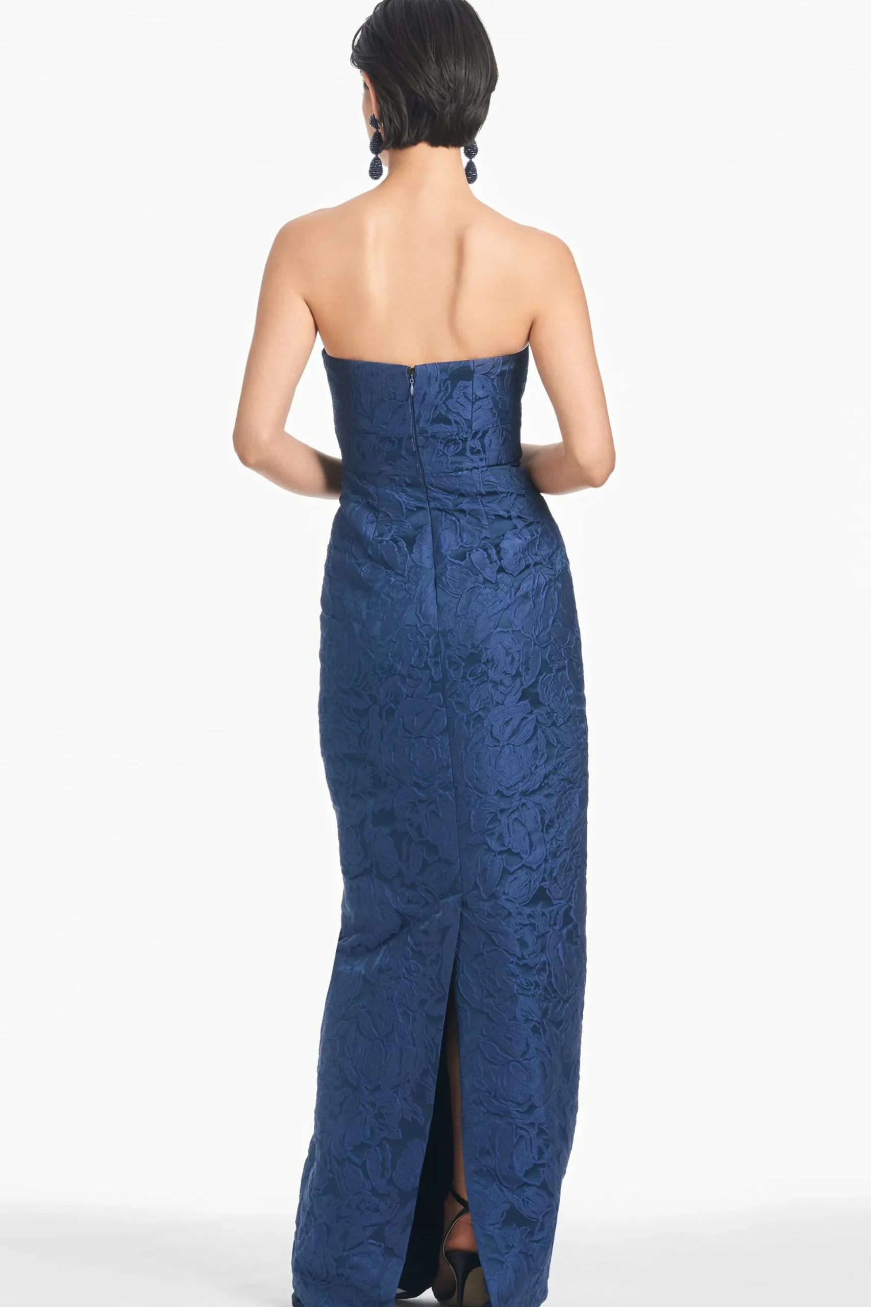 Sachin & Babi Strapless<Edie Gown - Deep Ocean Bouquet Deepoceanbouquet