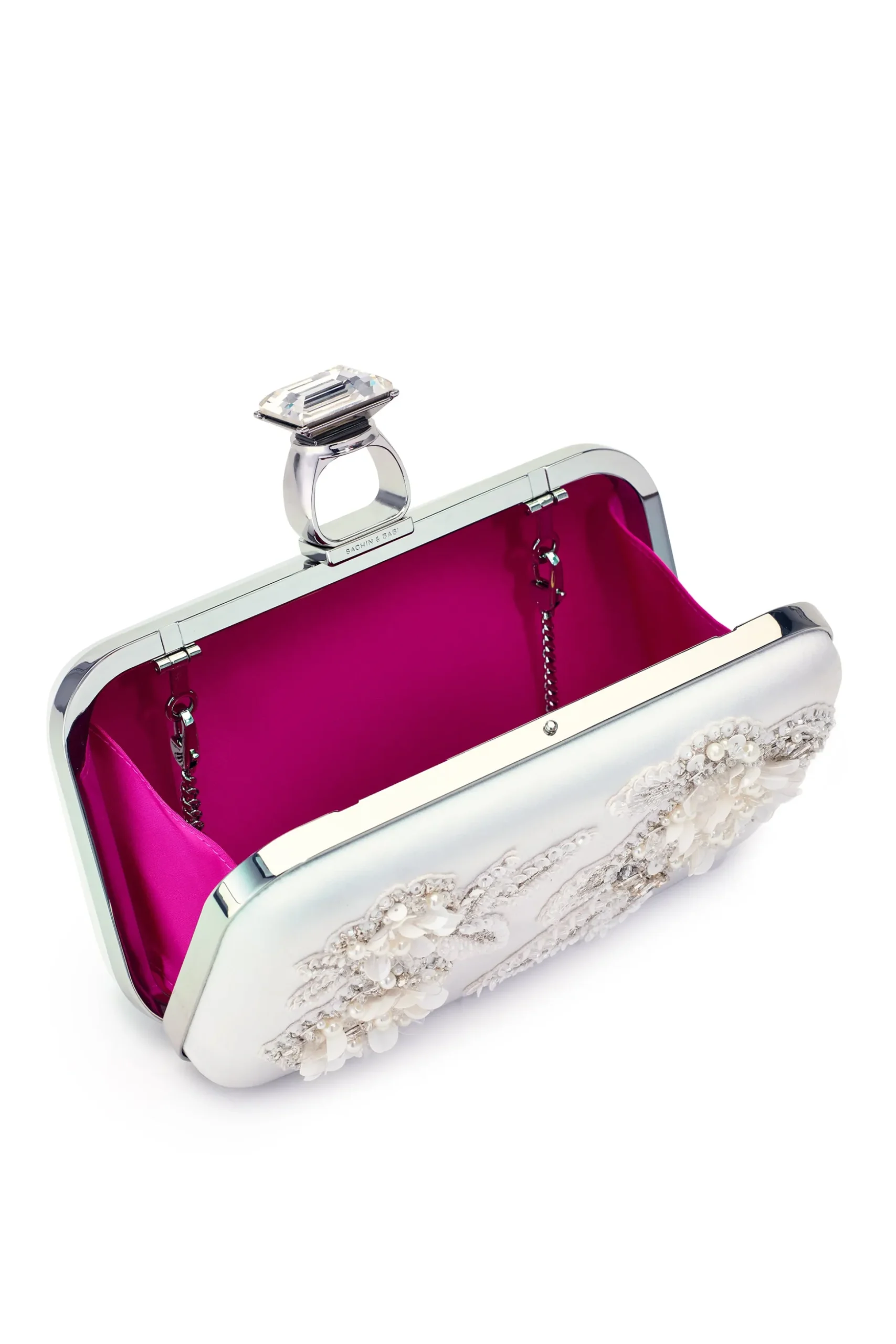 Sachin & Babi Bags<Embellished On The Rocks Clutch - Off White Offwhite