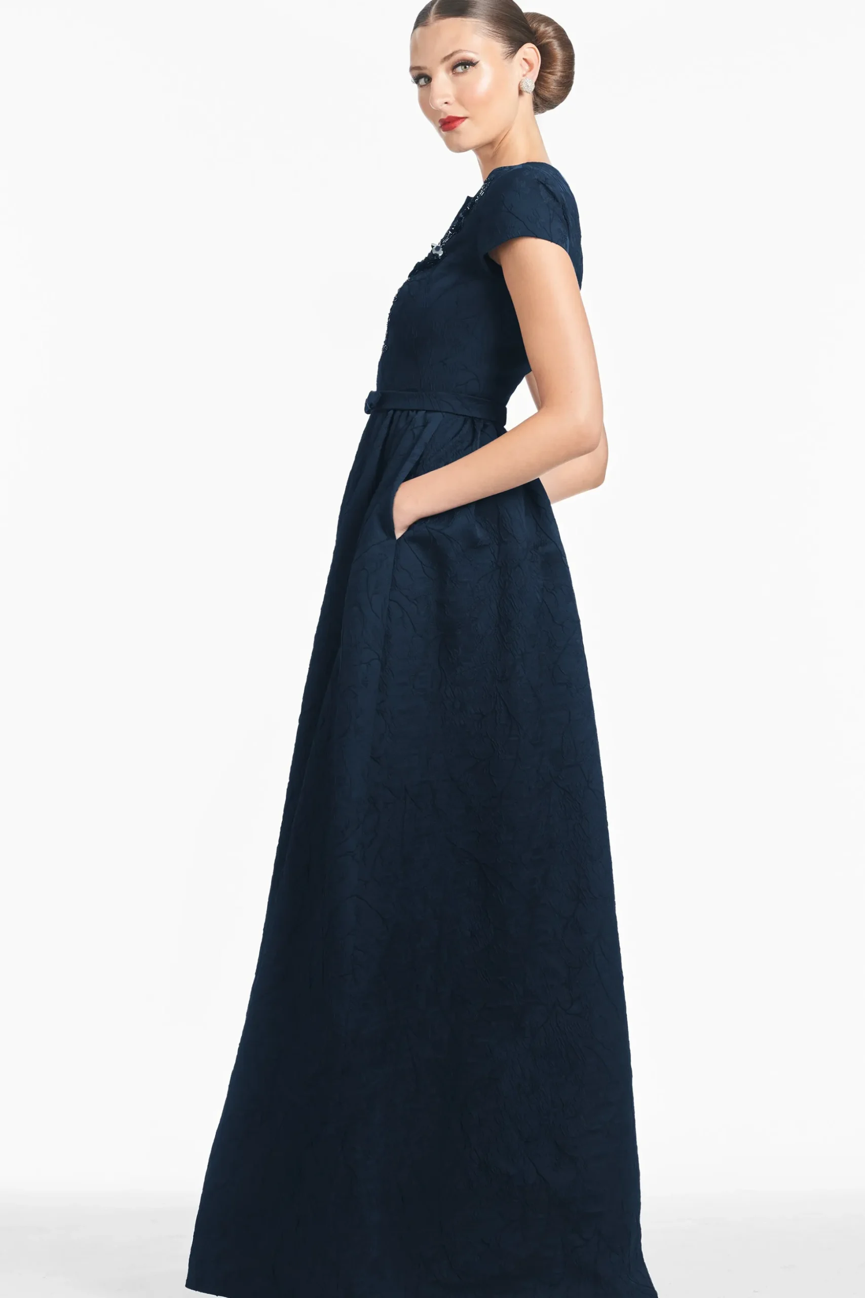 Sachin & Babi Cap Sleeve<Estelle Gown - Poseidon