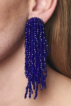 Sachin & Babi Earrings<Fountain Earrings - Faceted Beads Black