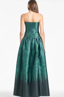 Sachin & Babi Strapless<Georgina Gown - Emerald Wisteria Emeraldwisteria