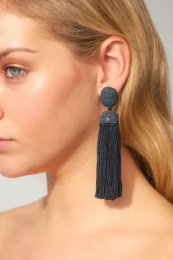 Sachin & Babi Earrings<Hilary Earrings - Crystals / Thread Ivory