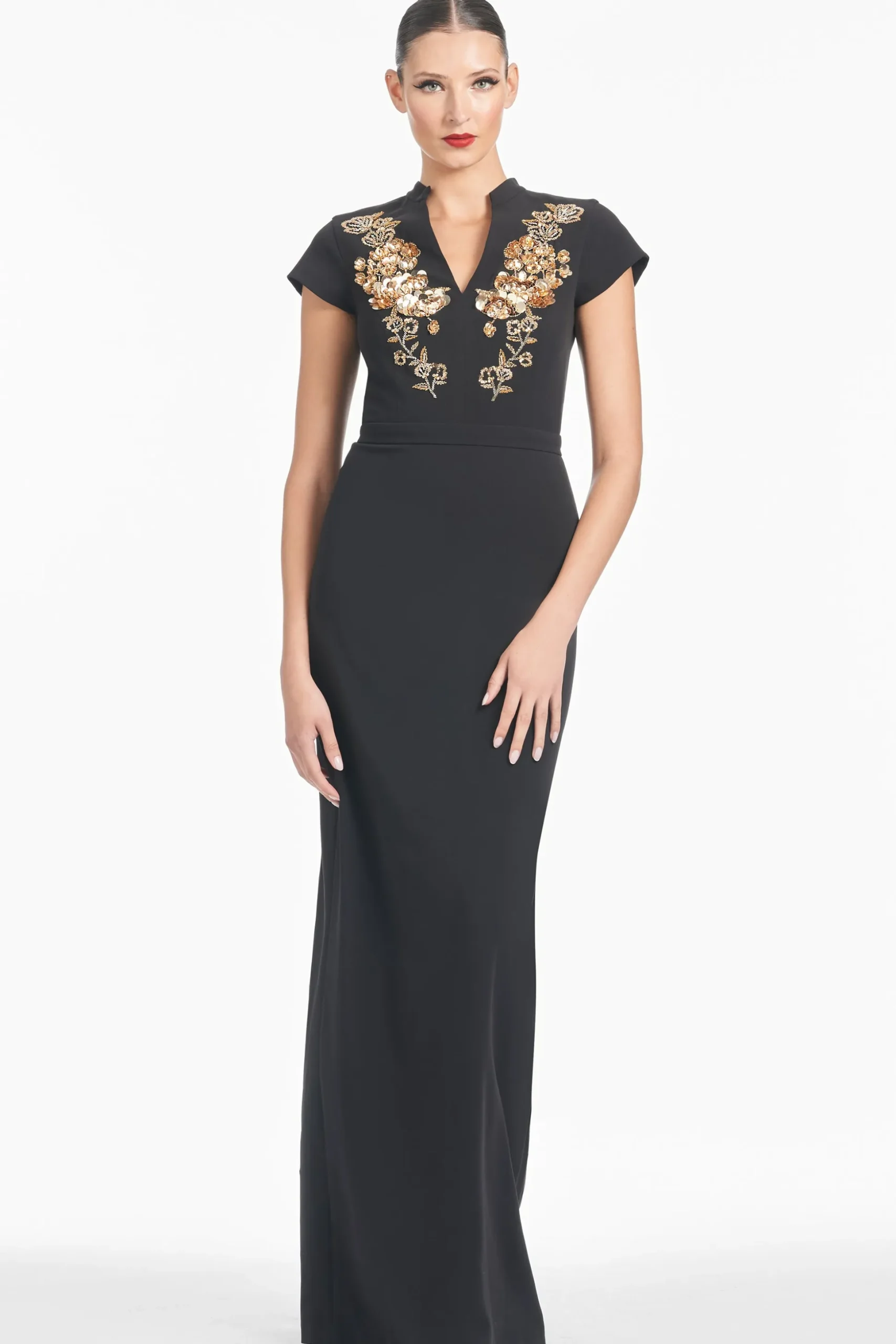 Sachin & Babi Cap Sleeve<Hudson Gown - Black