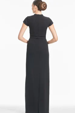 Sachin & Babi Cap Sleeve<Hudson Gown - Black