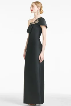 Sachin & Babi One Shoulder<Ines Gown - Black