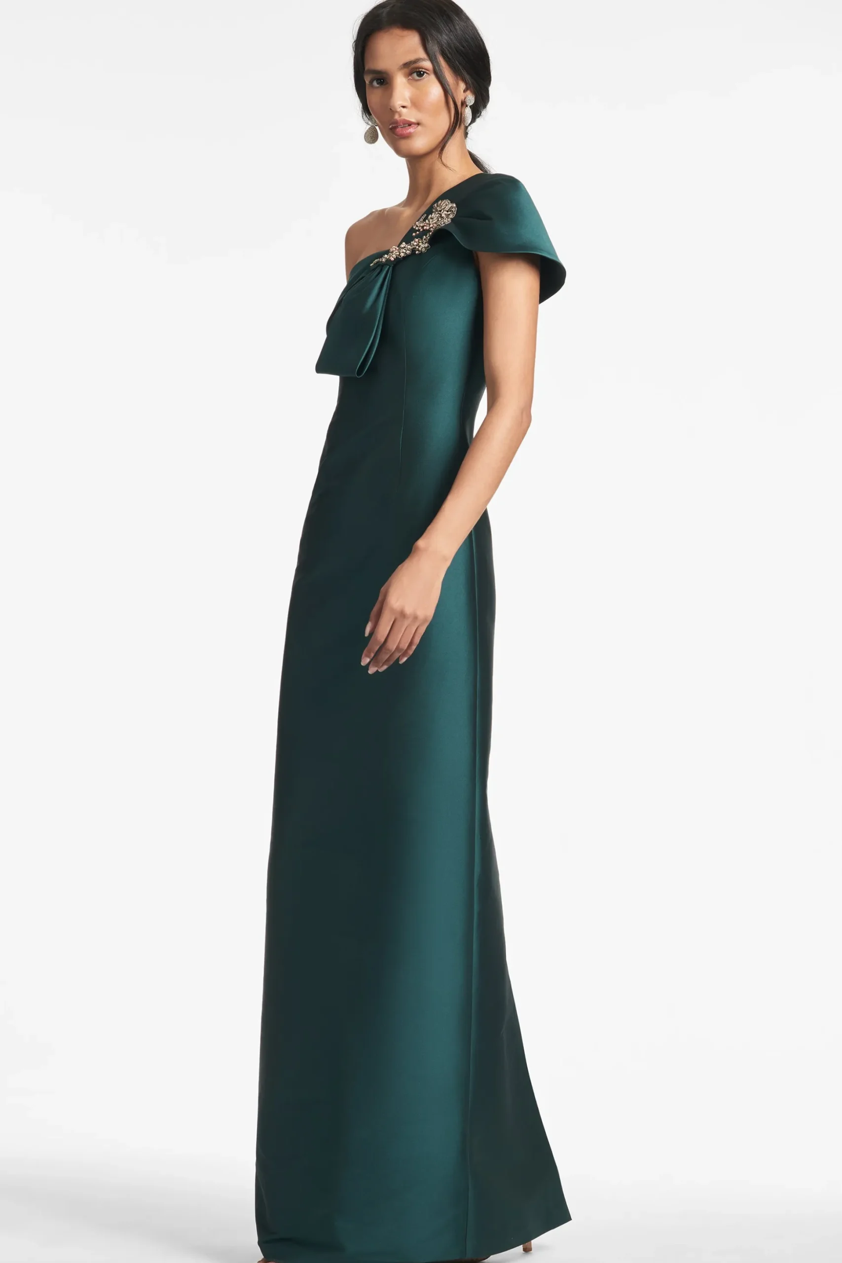 Sachin & Babi One Shoulder<Ines Gown - Forest Green Forestgreen