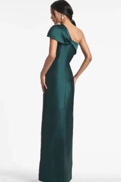 Sachin & Babi One Shoulder<Ines Gown - Forest Green Forestgreen