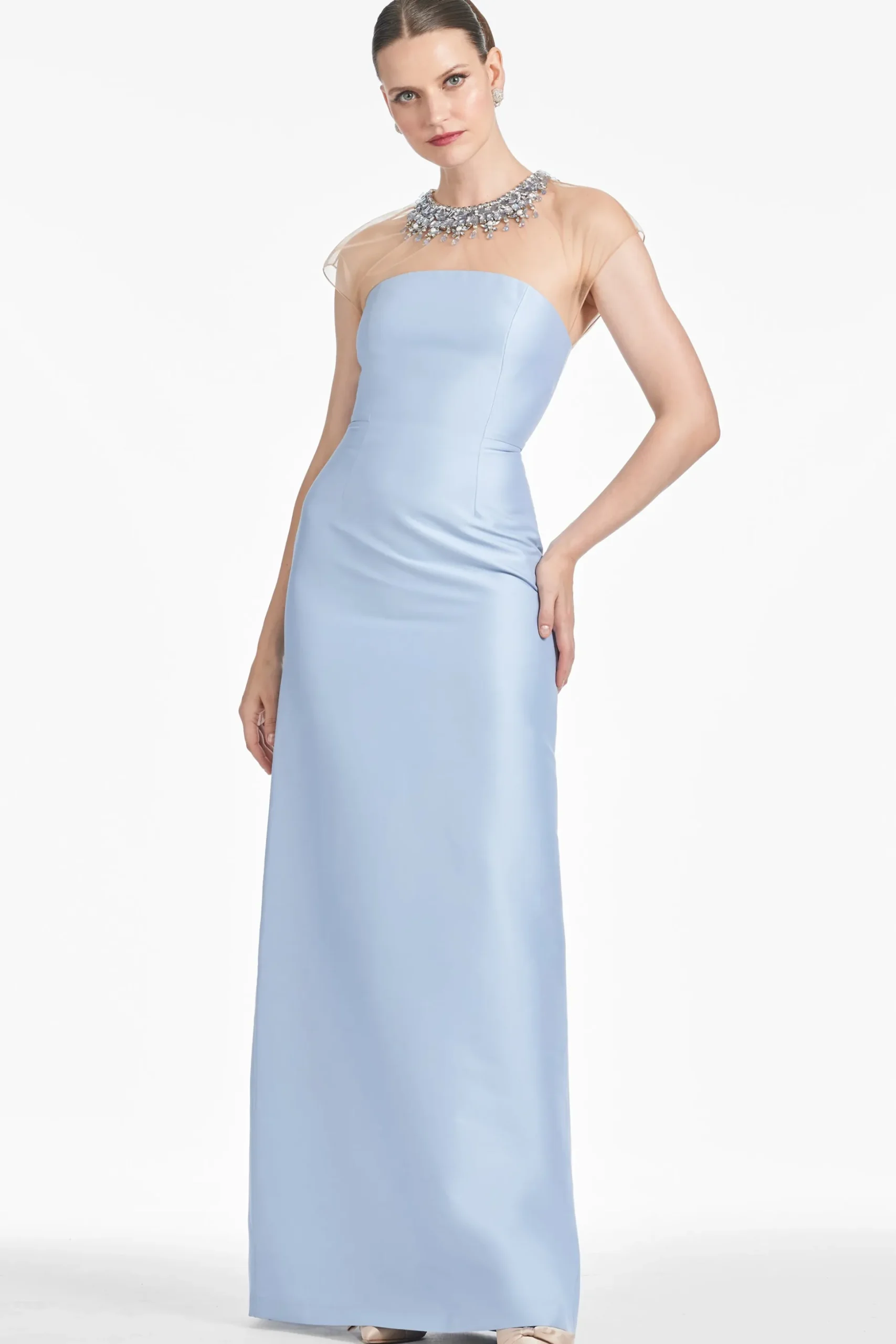Sachin & Babi Cap Sleeve<Irina Gown - Glacial Blue Glacialblue