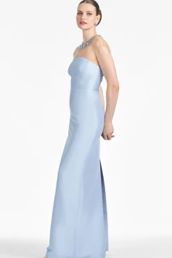 Sachin & Babi Cap Sleeve<Irina Gown - Glacial Blue Glacialblue