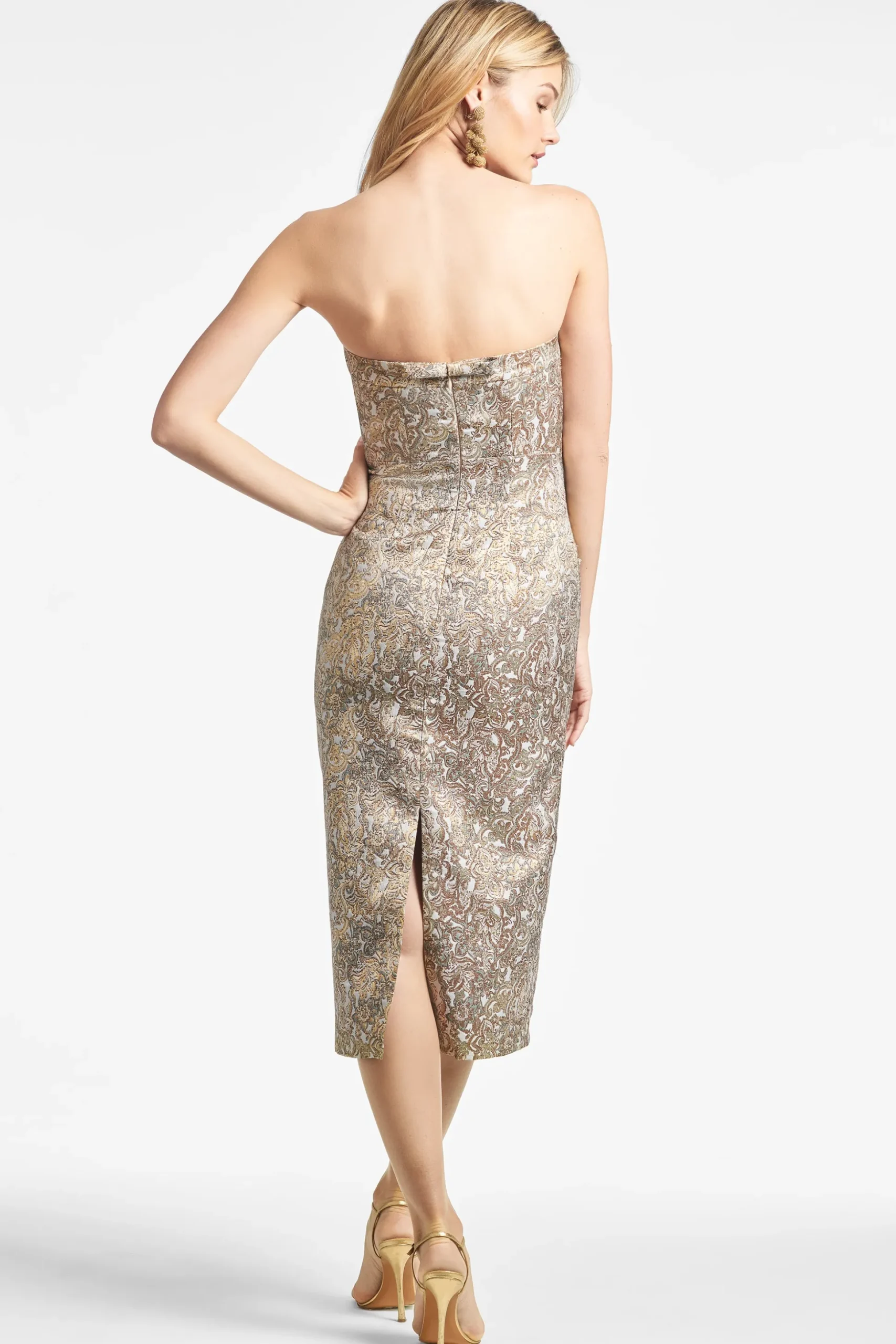 Sachin & Babi Midi<Isa Dress - Gilded Floral Gildedfloral