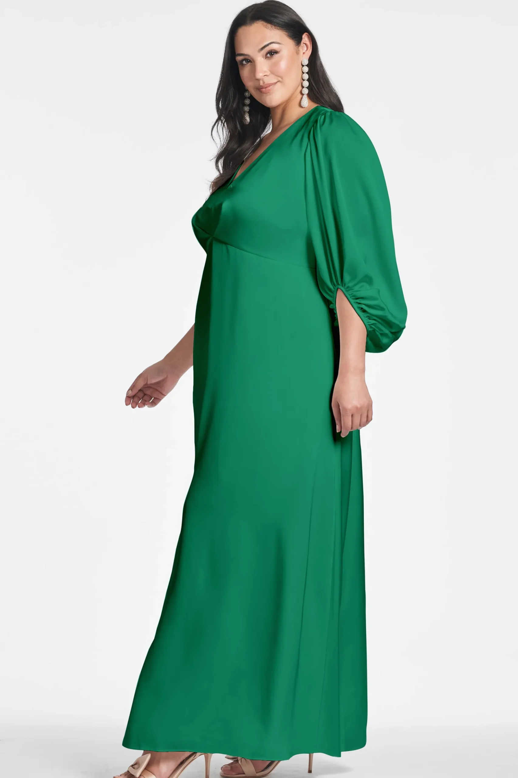 Sachin & Babi Plus Sizes<Jenny Gown - Emerald
