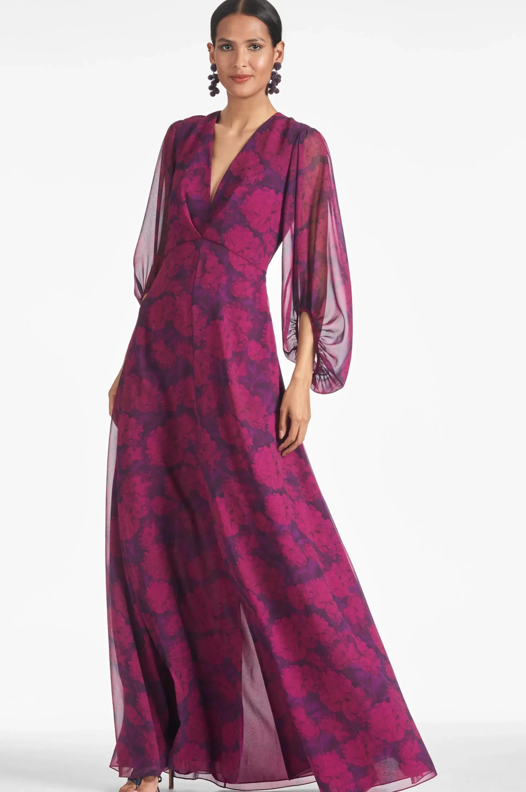 Sachin & Babi Plus Sizes<Jenny Gown - Magenta Bloom Magentabloom