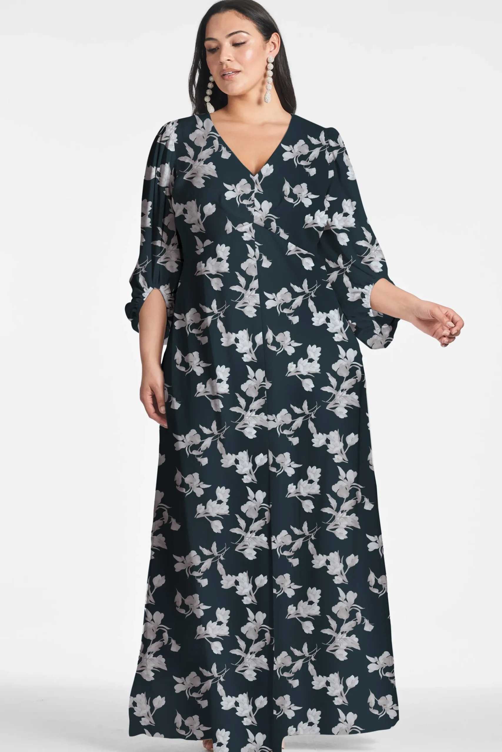Sachin & Babi Plus Sizes<Jenny Gown - Navy Venetia Petal Navyvenetiapetal