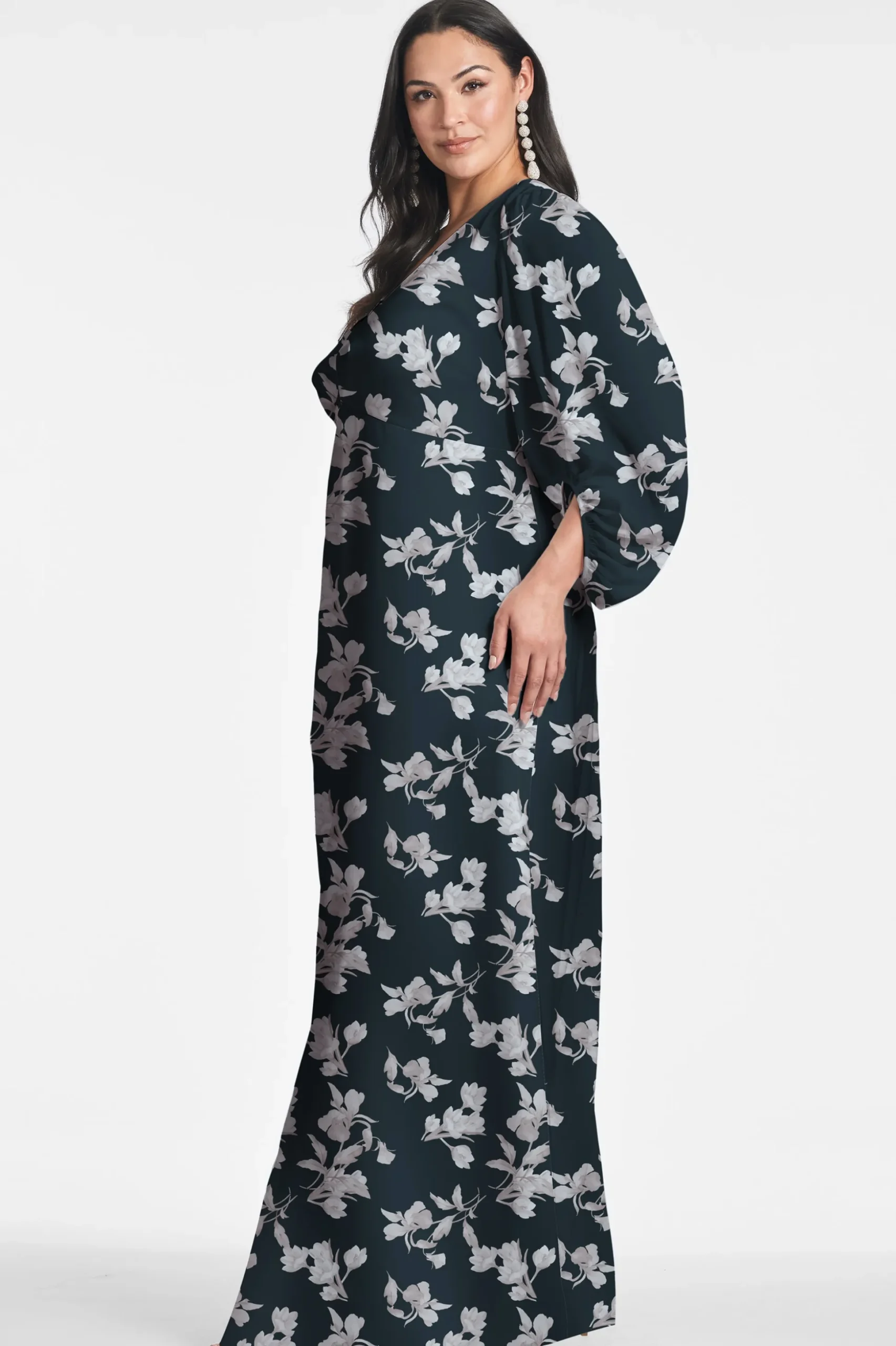 Sachin & Babi Plus Sizes<Jenny Gown - Navy Venetia Petal Navyvenetiapetal