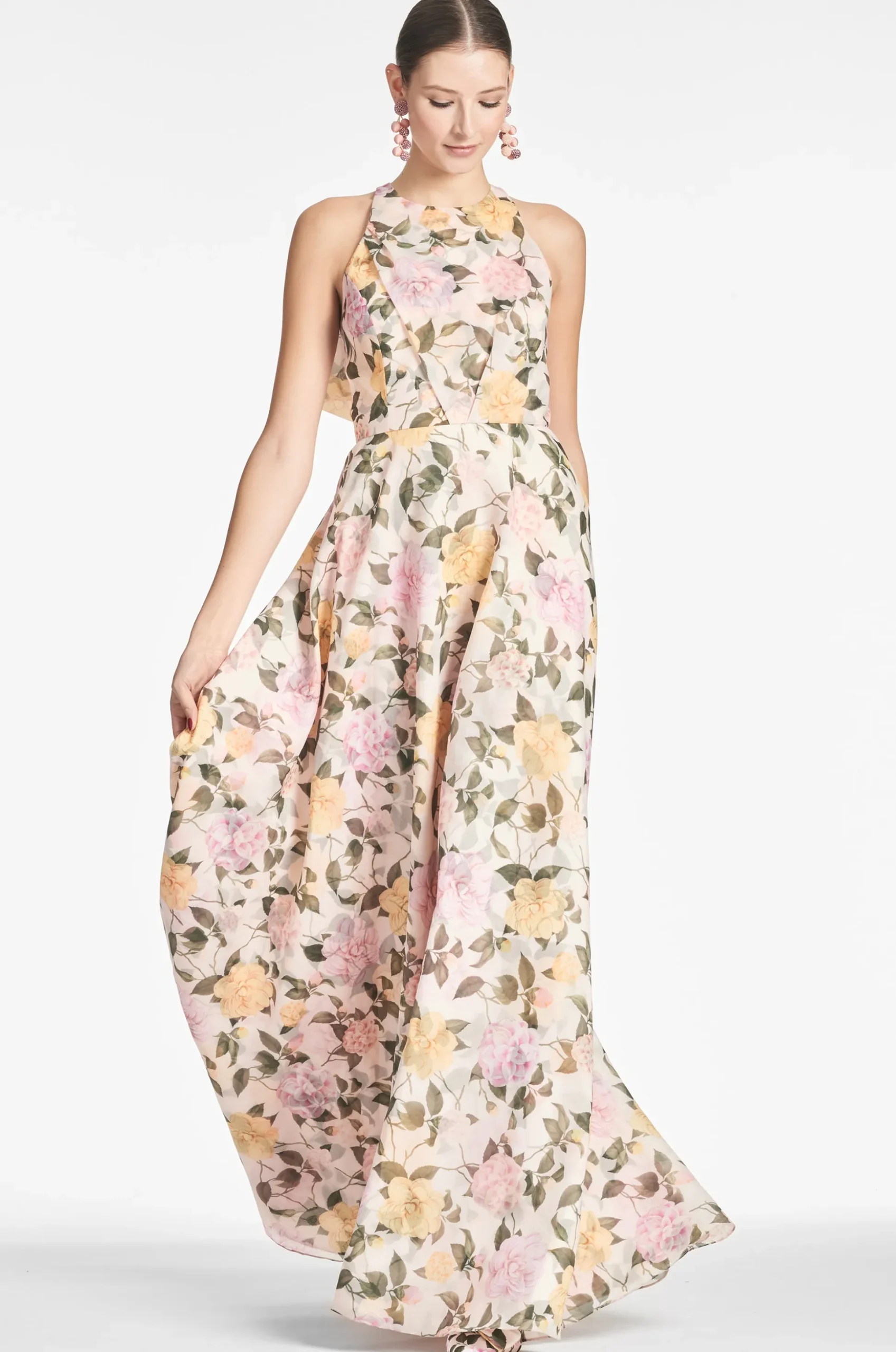 Sachin & Babi Sleeveless<Kate Gown - Pink Lemonade Bouquet Pinklemonadebouquet